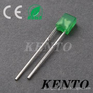 Diffused green 2*3*4mm Rectangle short feet LED Diode High bright